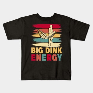 Pickleball Big Dink Energy Kids T-Shirt